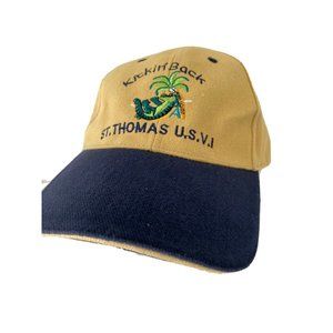 St. Thomas USVI Virgin Islands Kickin' back Cotton Embroidered Baseball Hat Cap
